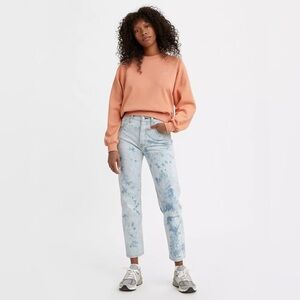 Levi's 501 Jeans Womens 30x26 Light Blue Acid Wash 100% Cotton Denim Retro